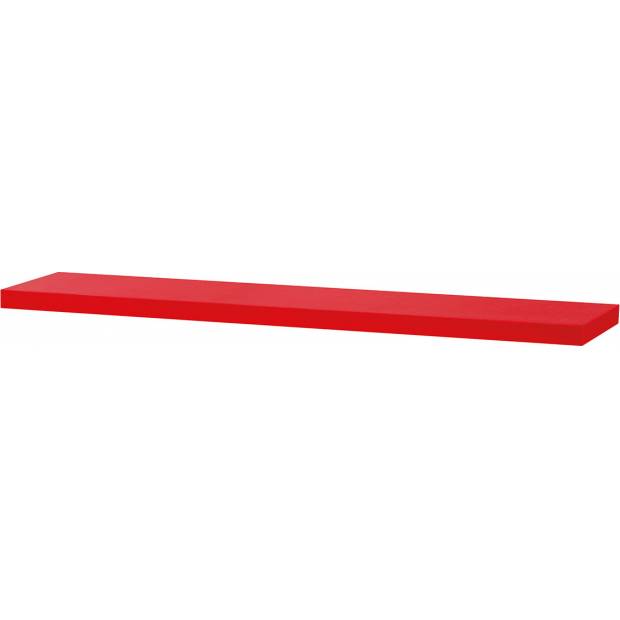 Nástěnná polička 120cm, barva červená - vysoký lesk. Baleno v ochranné fólii. P-002 RED Art