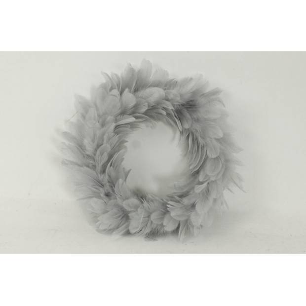 Věnec z peří, barva šedá AK6113-GREY Art