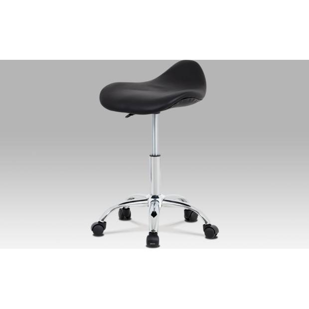 Kancelářská židle, černá ekokůže, chrom KA-P201 BK Art