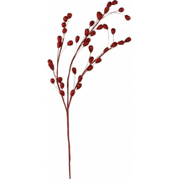 Vánoční větvička se třpytkami DEG483043-RED Art