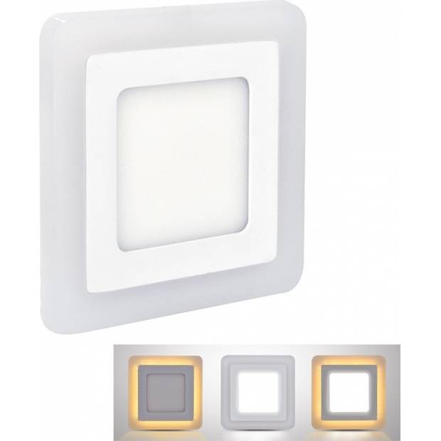 LED podsvícený panel, podhledový, 18W+6W, 1530lm, 4000K, čtvercový WD155 Solight