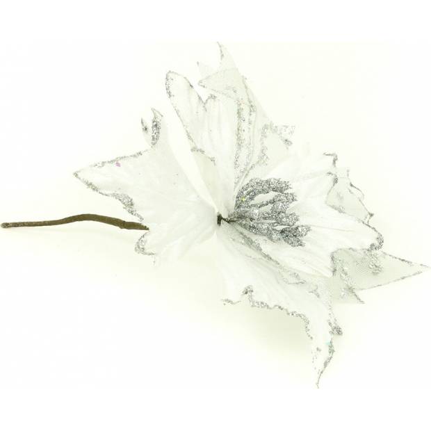 Květina umělá vazbová vánoční s glitry VK-1245 Art