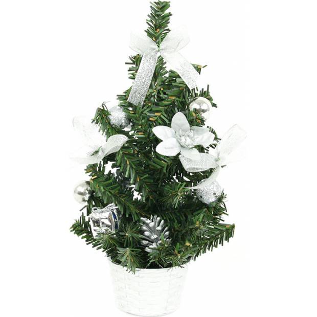 Stromeček ozdobený, umělá vánoční dekorace, barva stříbrná YS20-004 Art