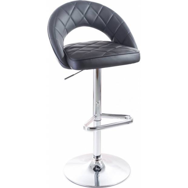 Barová židle Victea koženková, prošívaná black 60023097 G21