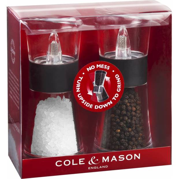 Cole & Mason FLIP BLACK dárková sada, mlýnek na pepř a sůl 154mm H581580 DKB Household UK Limited