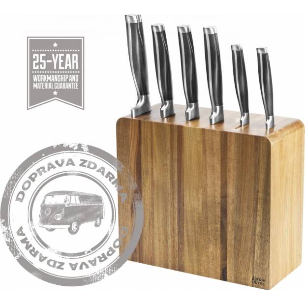 Jamie Oliver sada 6 ks nožů v bloku z akátového dřeva JB7803 DKB Household UK Limited