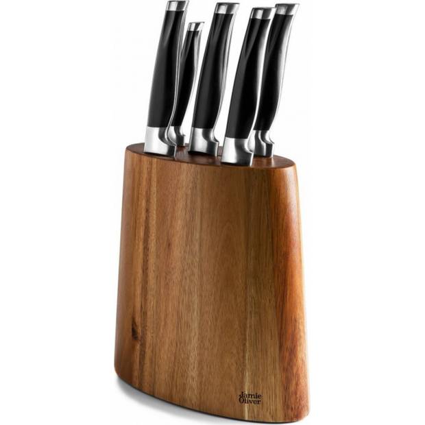 Jamie Oliver sada 5 ks nožů v bloku z akátového dřeva JB7804 DKB Household UK Limited