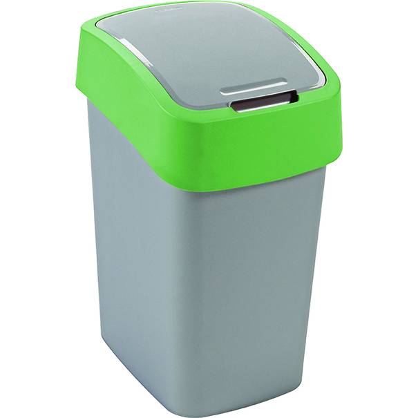 Odpadkový koš Flipbin 10l stříbrná/zelená 02170-P80 CURVER
