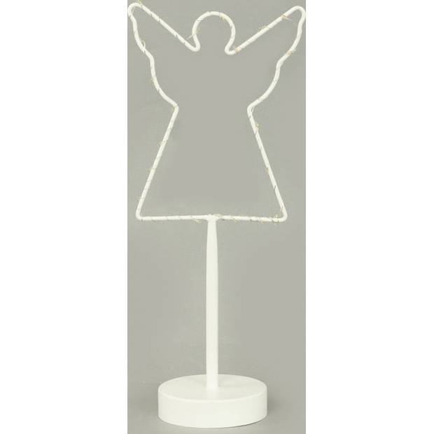 Anděl, vánoční kovová dekorace s LED světlem AN131 Art
