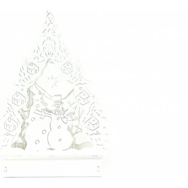 Stromeček dřevěný,  dekorace vánoční  s LED  světlem MO3305 Art