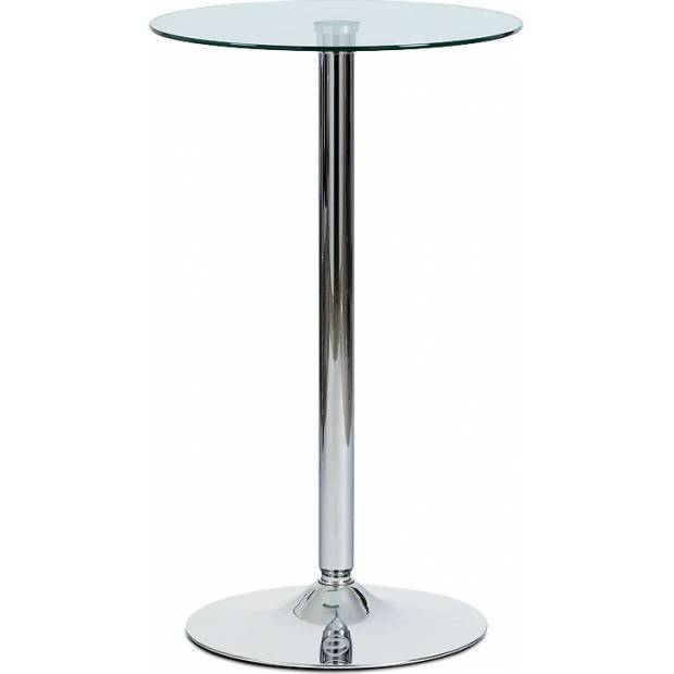 Barový stůl čiré sklo / chrom, pr. 60 cm AUB-6070 CLR Art