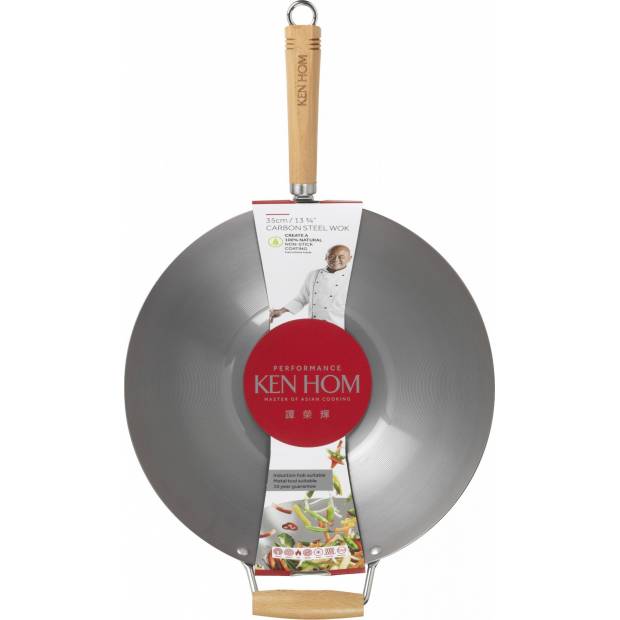 Ken Hom wok pánev z uhlíkové oceli, 35 cm, řada Performance KH235003 DKB Household UK Limited