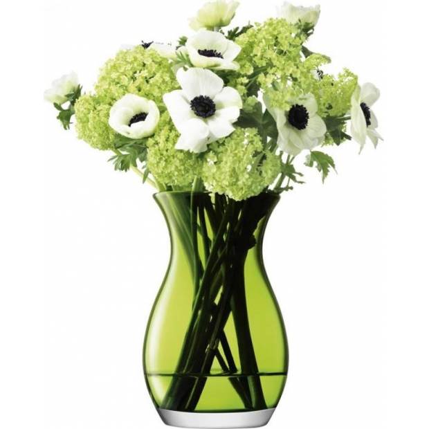 Flower Posy skleněná váza 20cm, limetková, LSA, Handmade G1306-20-834 LSA International