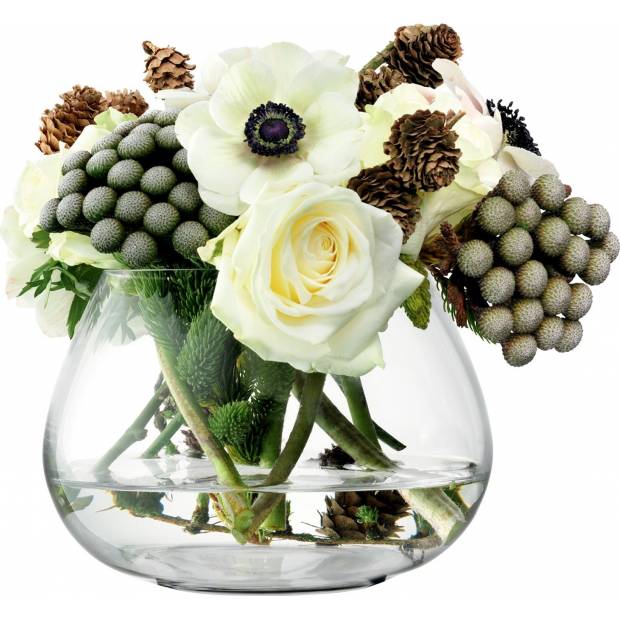 Flower skleněná váza pro aranžmá na stůl čirá, v.11.5cm, LSA, Handmade G594-11-301 LSA International