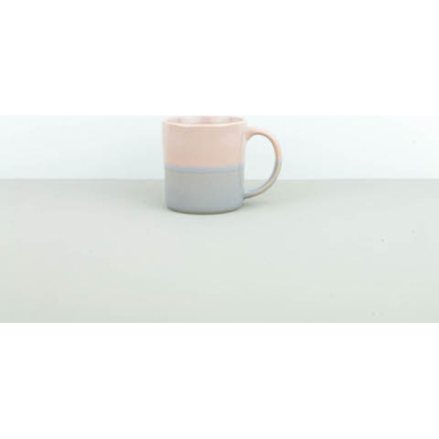 Hrnek s uchem Tea Cup lososový-šedý 250 ml C7638 MIJ