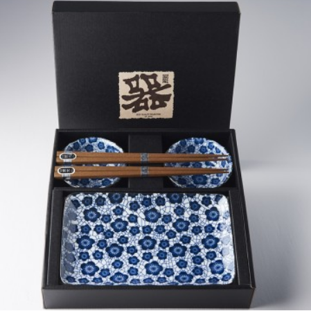 Sushi set Blue Plum Design 6 ks RW0007 MIJ