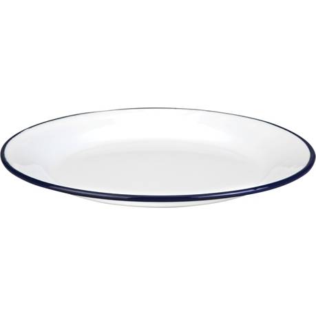 Smaltovaný talří s modrou linkou nízký 24cm - Ibili