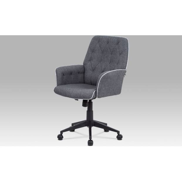 Kancelářská židle, šedá látka, plastový kříž, plastová kolečka KA-E560 GREY Art
