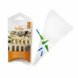 Zdobící sáčky na perníčky 10ks a koncovky 10ks - Decora