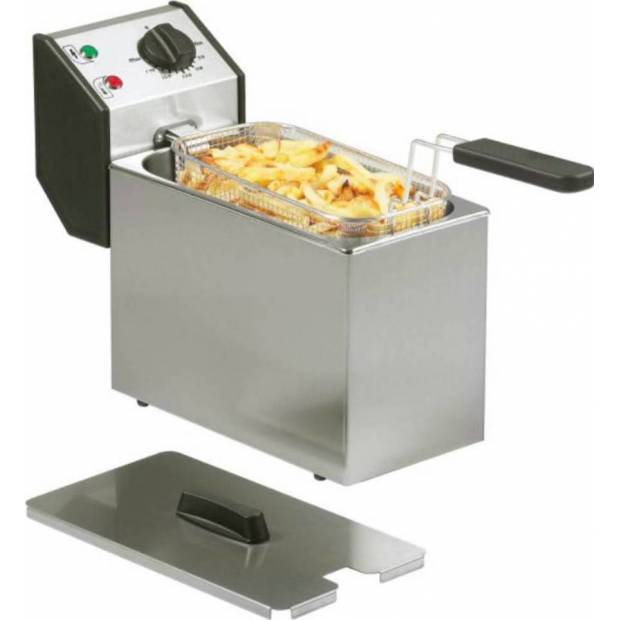 FRITÉZA STOLNÍ ELEKTRICKÁ FD 80 R - objem 8 l - S VÝPUSTNÝM VENTILEM FD/36266 ROLLER GRILL International