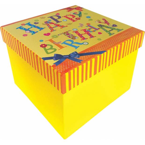 Krabička na dárek k narozeninám 15x15x11cm - Alvarak