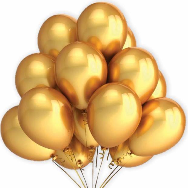 7ks Balónků zlatá metaliza - Alvarak
