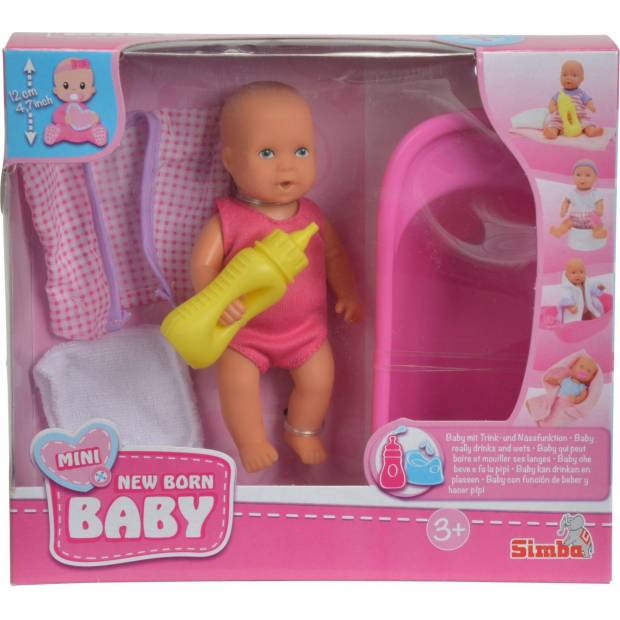 Panenka MNB pije a čůrá, Baby Set, 12 cm S 5033218 Simba