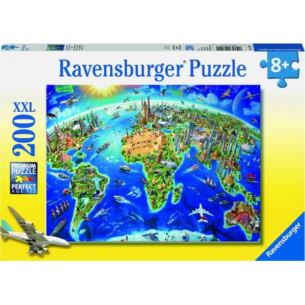 Velká mapa světa; 200 dílků 2412722 Ravensburger