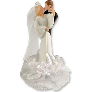 Svatební figurka na dort 1ks první manželské políbení 230mm - Gunthart