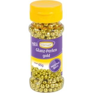 Cukrové perly na zdobení zlaté 65g - Gunthart
