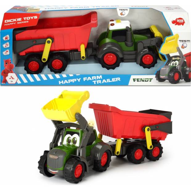 Happy Traktor s přívěsem 65 cm D 3819002 Dickie