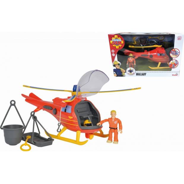 Požárník Sam Vrtulník s figurkou S 9251661 Simba