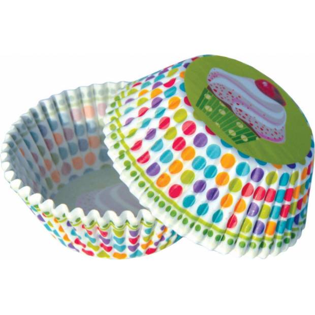 Papírové košíčky na Muffiny a cupcakes 50ks barevný košíček - Alvarak