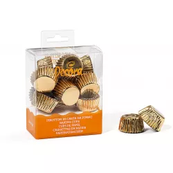 Košíčky na bonbony zlaté 27x17mm - Decora