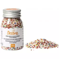 Cukrové zdobení mini perličky 1,5mm barevné 100g - Decora