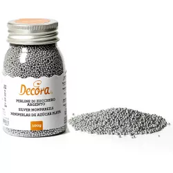 Cukrové zdobení mini perličky 1,5mm stříbrné 100g - Decora