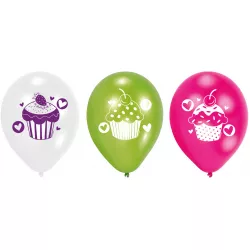 Barevné balónky cupcake 22cm 6ks - Amscan