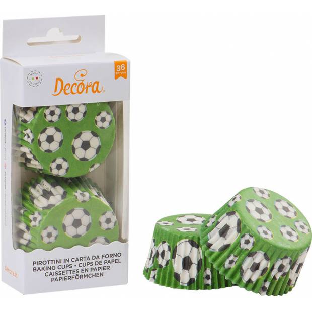 Košíčky na muffiny 36ks fotbal 50 x 32mm - Decora