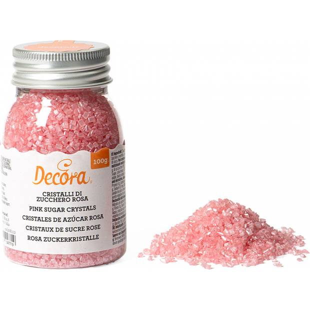 Cukrové zdobení 100g růžové - Decora