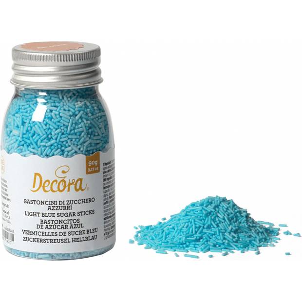 Cukrové zdobení tyčinky modré 90g - Decora