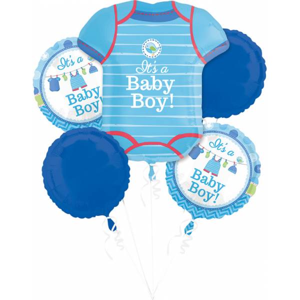 Fóliový balónek 5ks narození chlapečka - Amscan