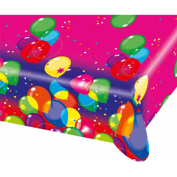Plastový ubrus na párty balónky, růžový 120x180cm - Amscan