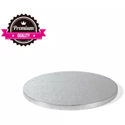 Stříbrná podložka pod dort 30cm síla 1,2cm - Decora