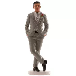 Svatební figurka na dort 16cm samostatný muž - Dekora