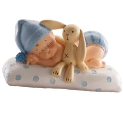 Figurka na dort spící miminko chlapeček - Dekora