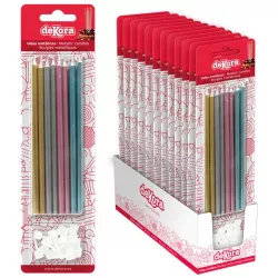 Barevné dortové svíčky se zápichem 13cm 8ks - Dekora