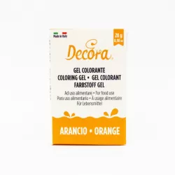 Gelová barva oranžová 28g - Decora
