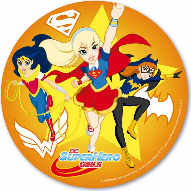 Jedlý papír DC Super hrdinové holky 20cm - Dekora