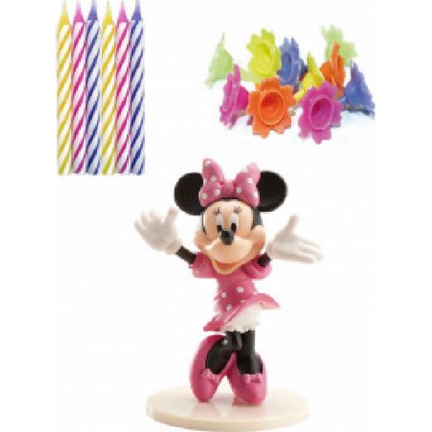Figurka na dort Minnie a svíčky - Dekora
