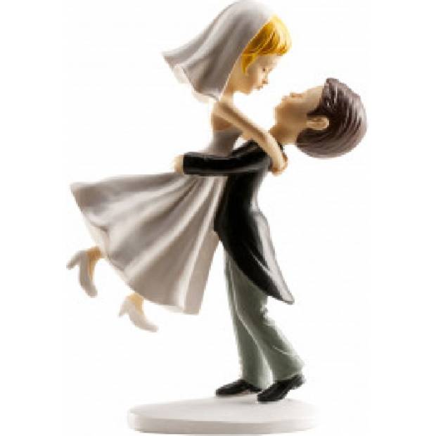 Svatební figurka na dort 16cm nevěsta ve vzduchu - Dekora